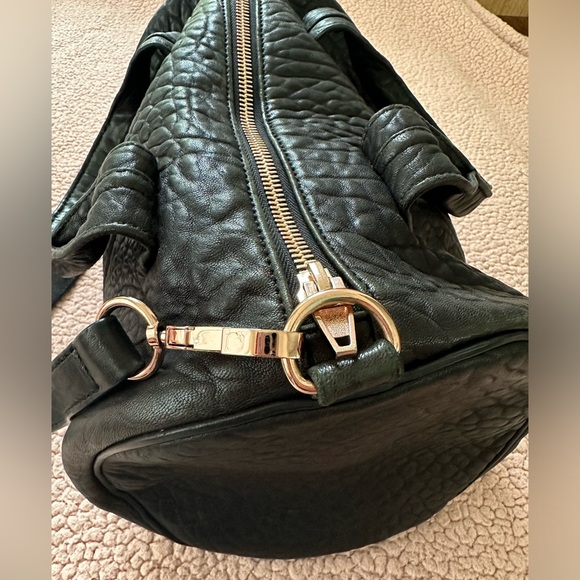 Alexander Wang Rocco Duffle Bag Purse Black Rose Gold - Picture 5 of 11